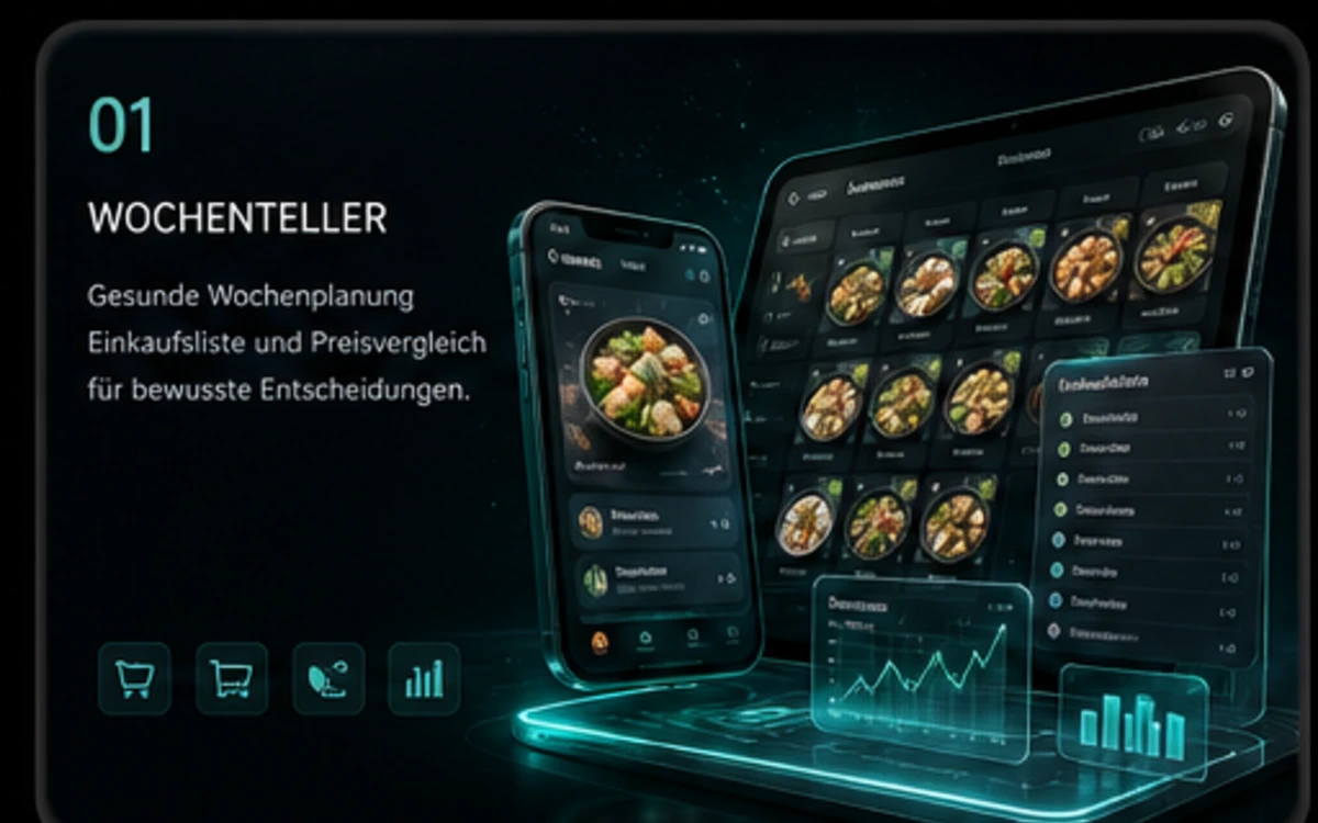 Wochenteller App-Konzept